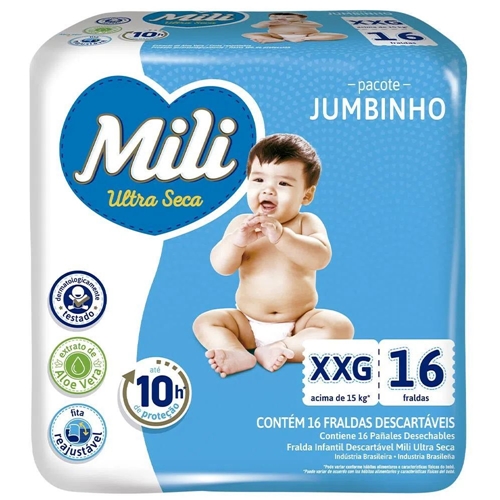 FRALDA NATURAL BABY PREMIUM JUMBINHO XXG 14 UNIDADES - Lelly Drogarias